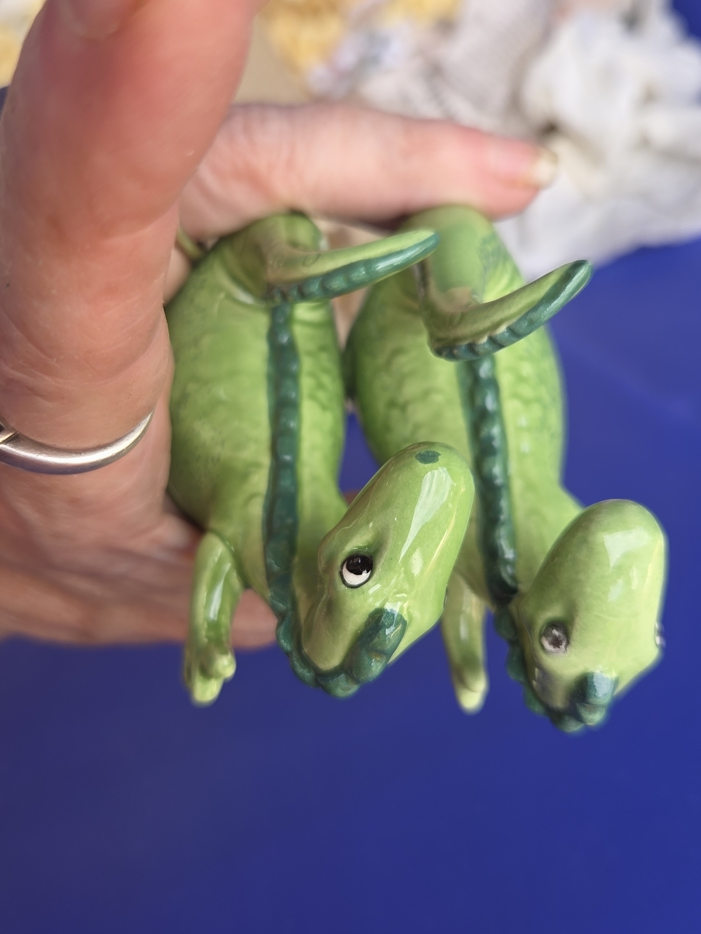 Vintage 1950s Puff & Stuff Dinosaurs Salt and Pepper Shakers Japan Ceramic Japan